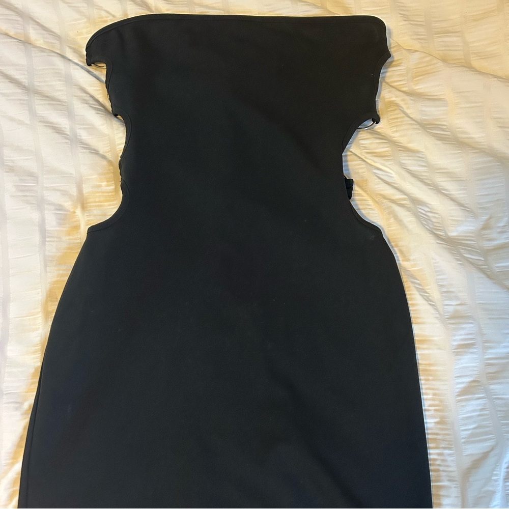 Sexy Black Strapless Bodycon Dress